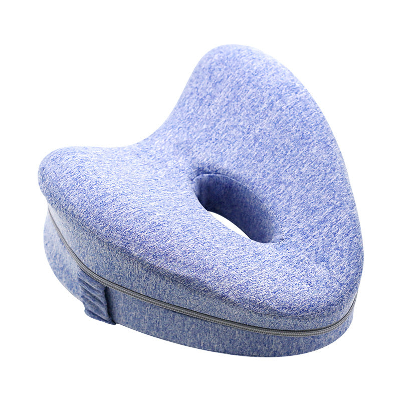 Heart-Shaped Memory Foam Leg Pillow for Side Sleepers – Ergonomic Knee & Hip Support, Breathable Design