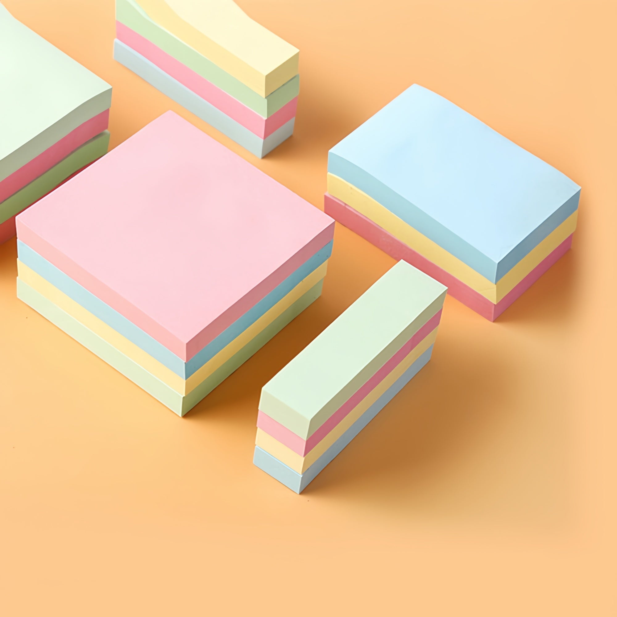 TongZhuSheng Colorful Sticky Notes | Super Sticky, Repositionable, No-Residue, 3 Sizes, 5 Colors