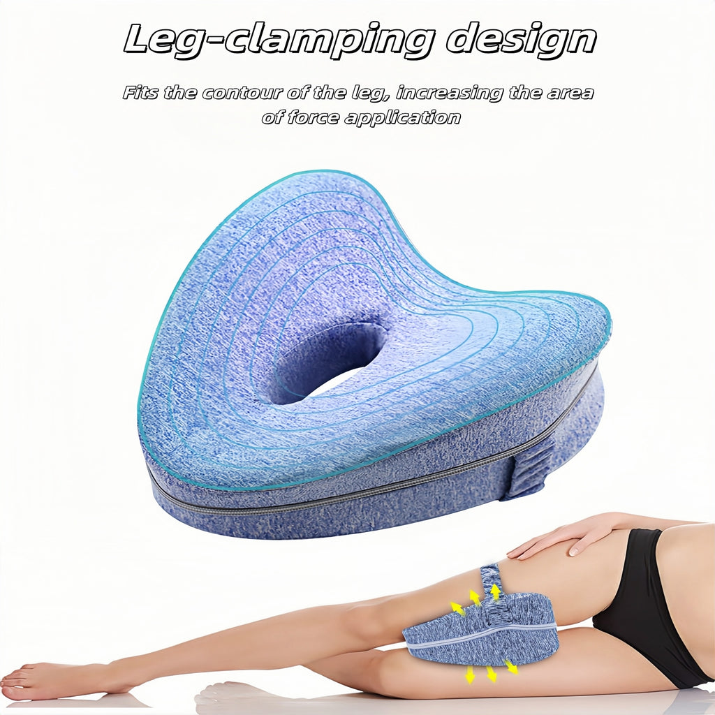 Heart-Shaped Memory Foam Leg Pillow for Side Sleepers – Ergonomic Knee & Hip Support, Breathable Design