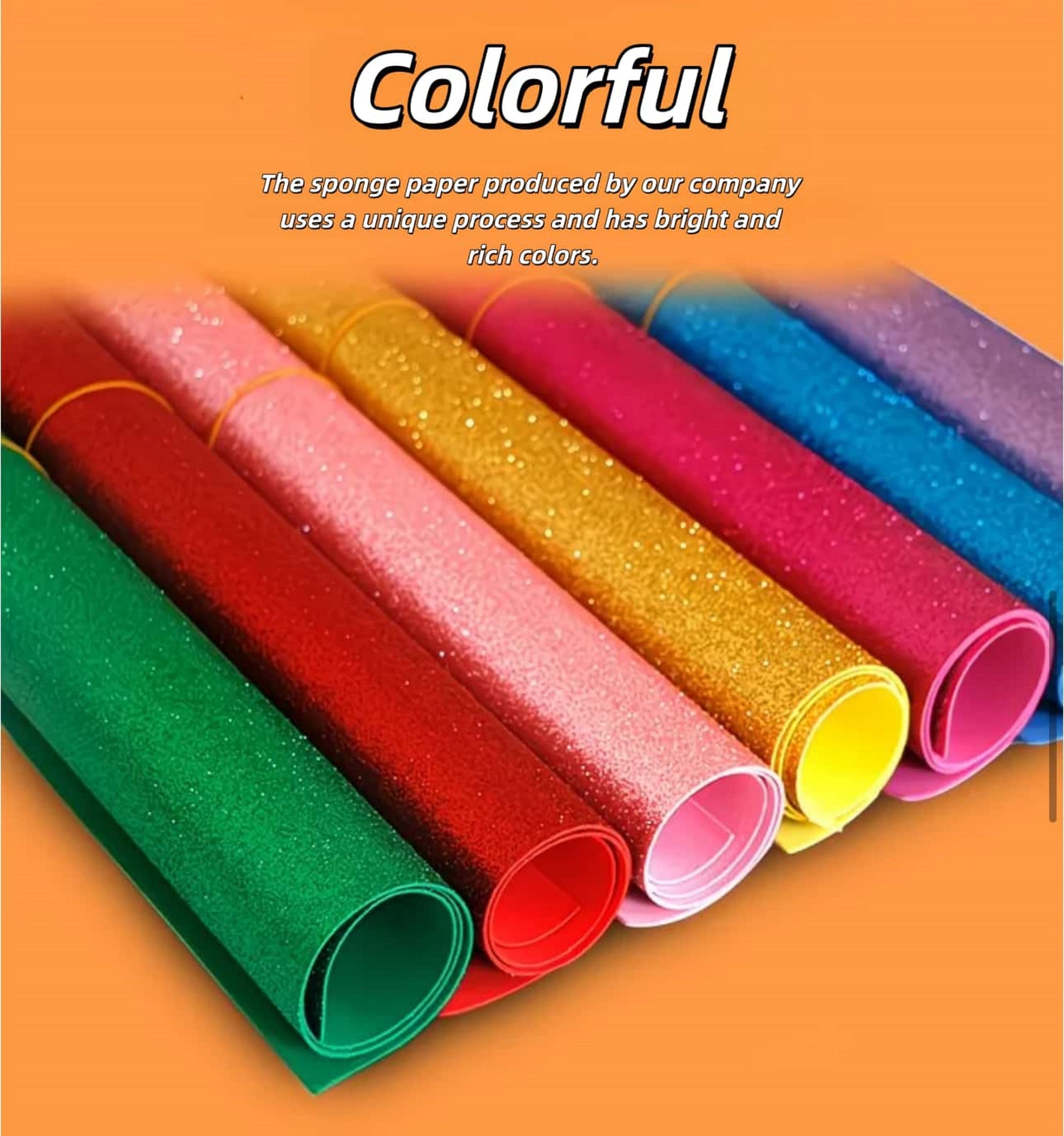 Premium Glitter EVA Foam Sheets | Bulk 10-Pack | 2.0mm Thick, Colorfast, Non-Shedding | 40x60cm & 20x30cm for Crafts