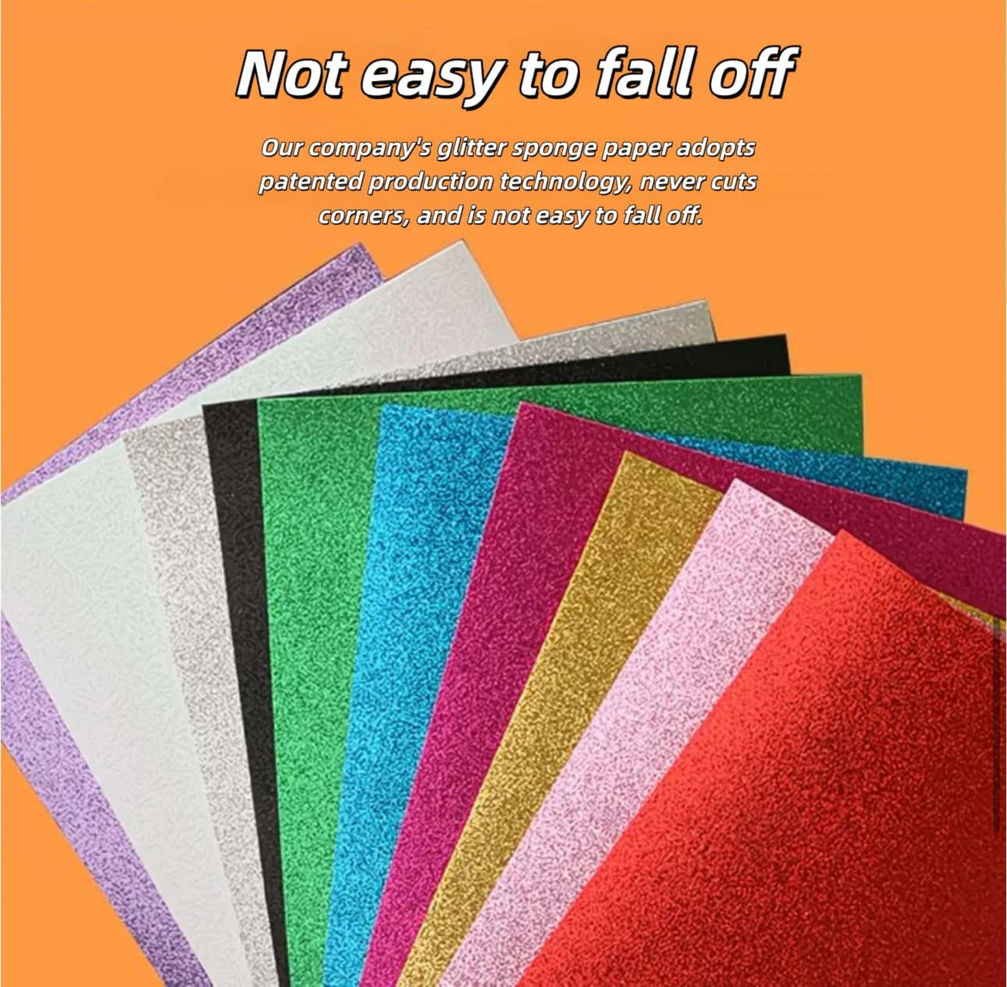 Premium Glitter EVA Foam Sheets | Bulk 10-Pack | 2.0mm Thick, Colorfast, Non-Shedding | 40x60cm & 20x30cm for Crafts