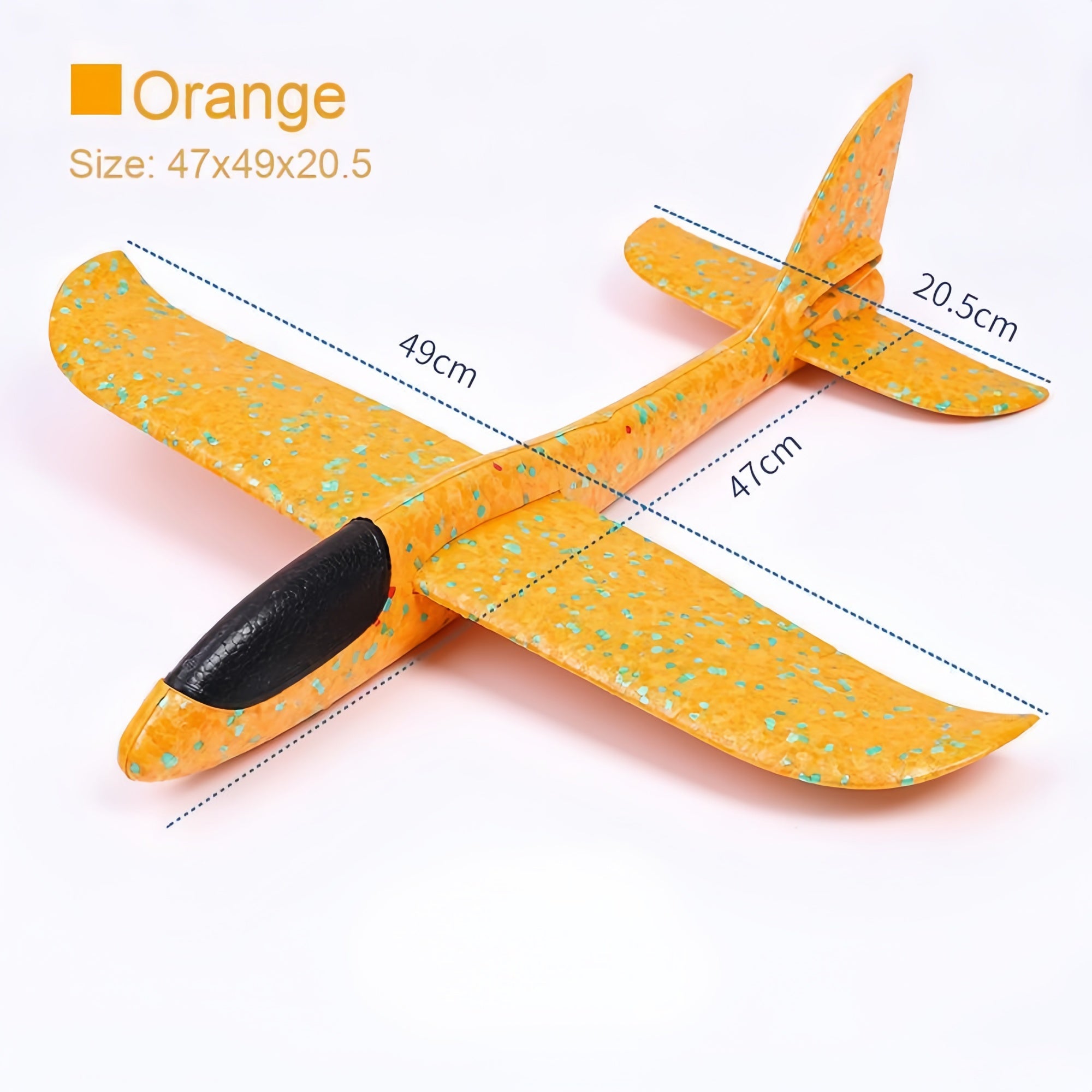 Kids Foam Glider Plane 47cm | LED Light Options