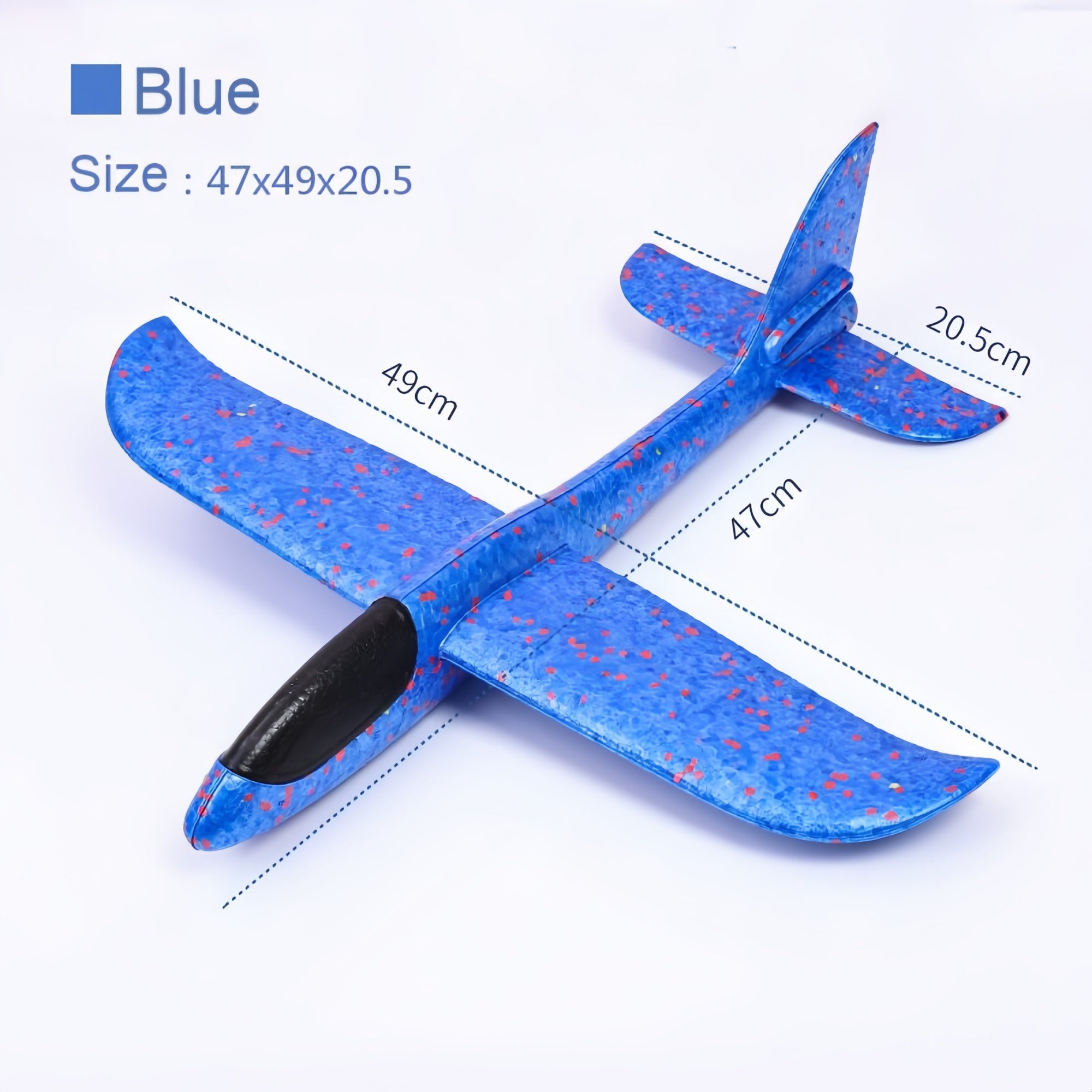 Kids Foam Glider Plane 47cm | LED Light Options