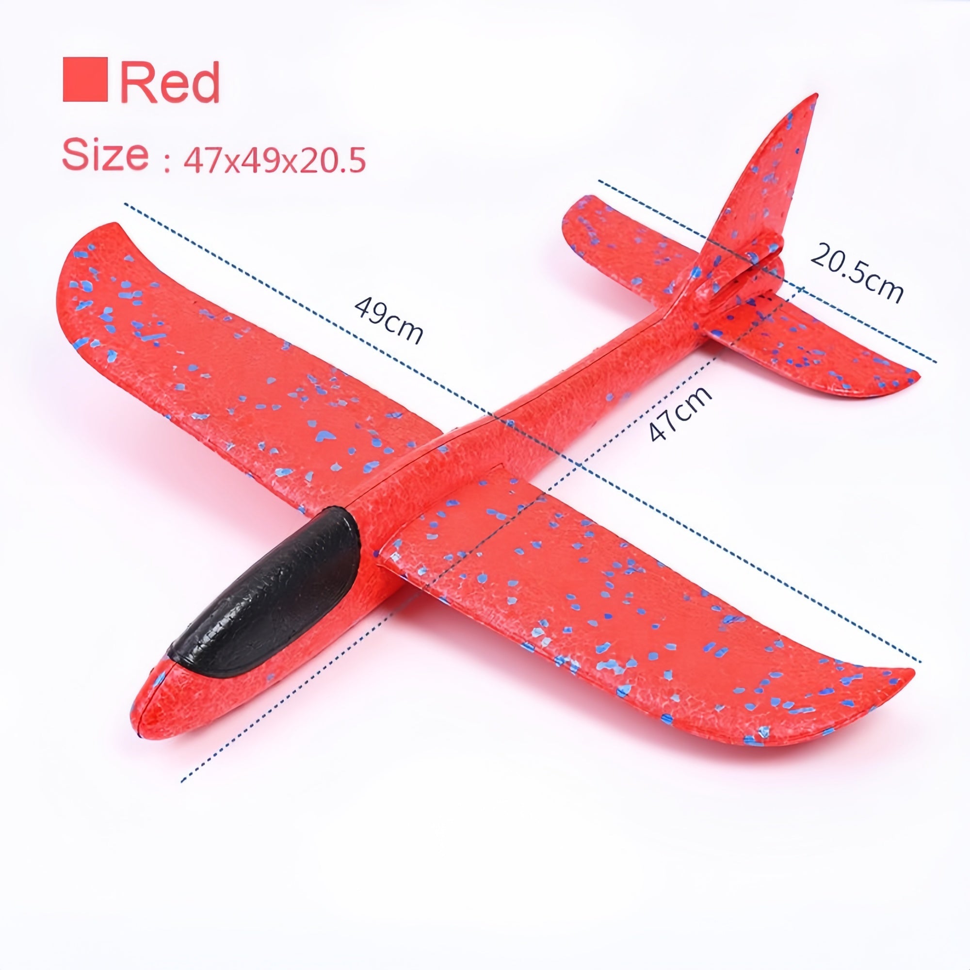 Kids Foam Glider Plane 47cm | LED Light Options