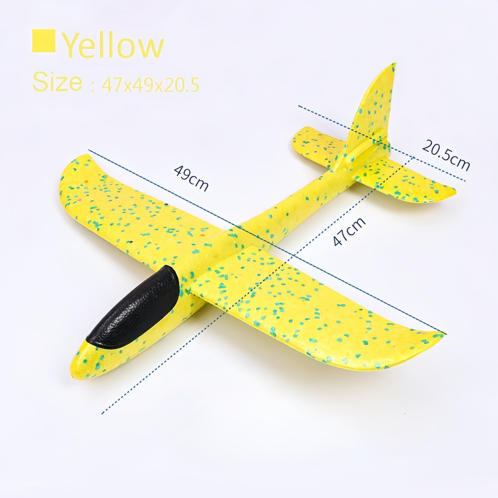 Kids Foam Glider Plane 47cm | LED Light Options