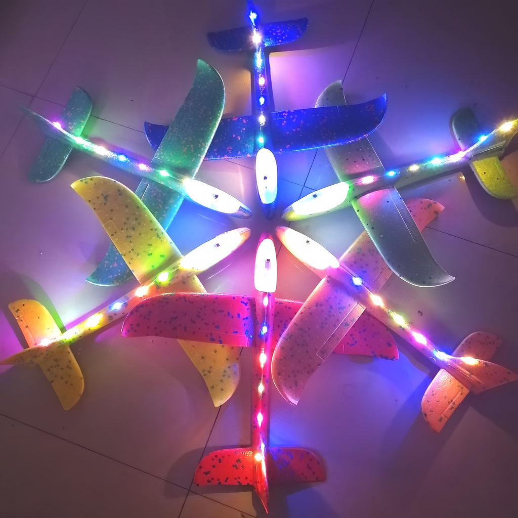 Kids Foam Glider Plane 47cm | LED Light Options