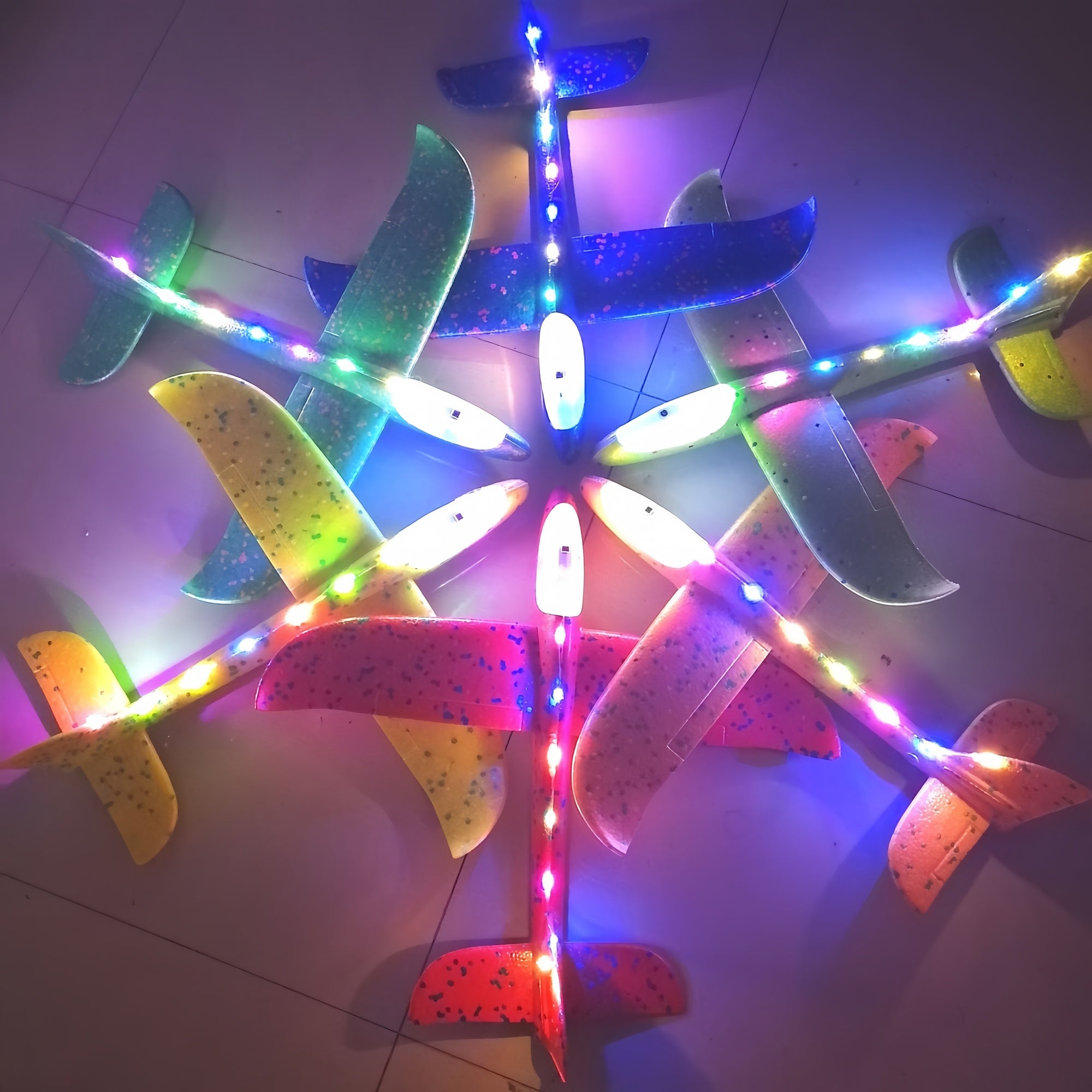 Kids Foam Glider Plane 47cm | LED Light Options