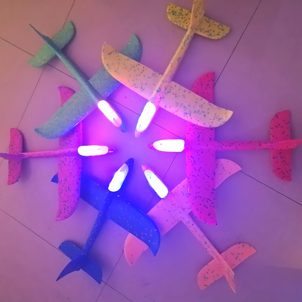 Kids Foam Glider Plane 47cm | LED Light Options