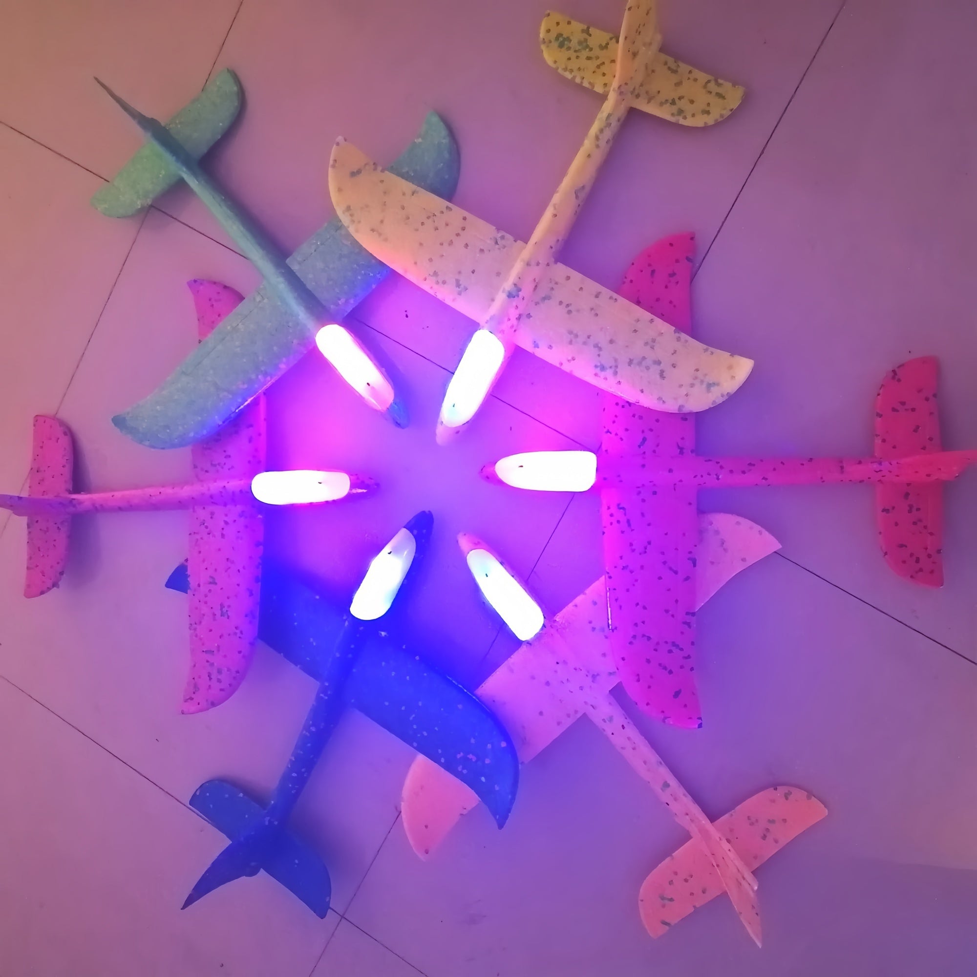 Kids Foam Glider Plane 47cm | LED Light Options
