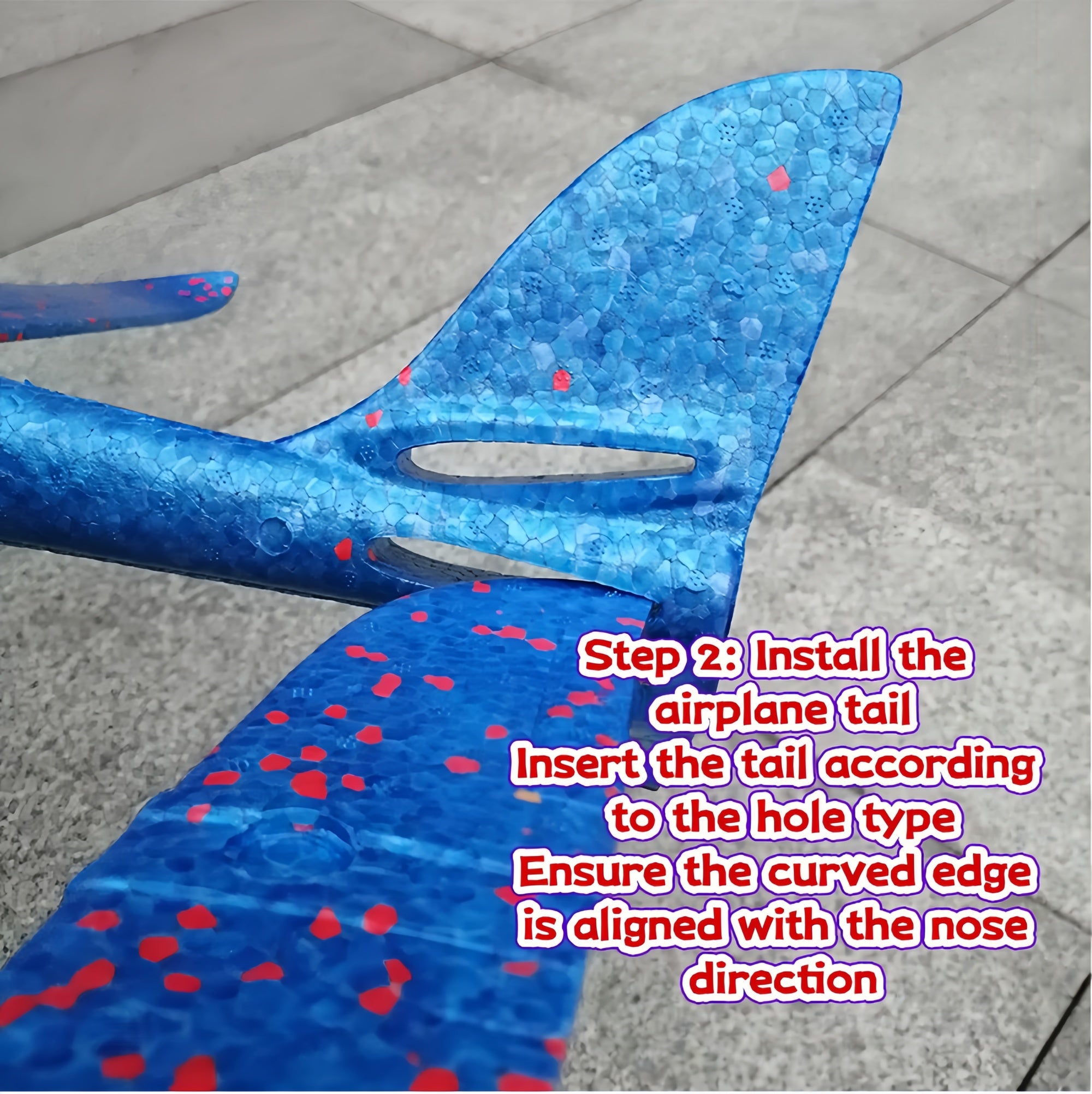 Kids Foam Glider Plane 47cm | LED Light Options