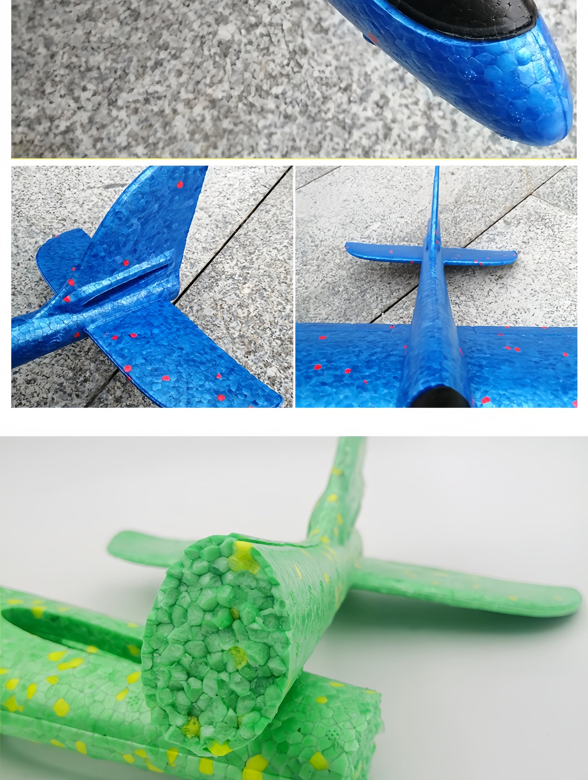 Kids Foam Glider Plane 47cm | LED Light Options