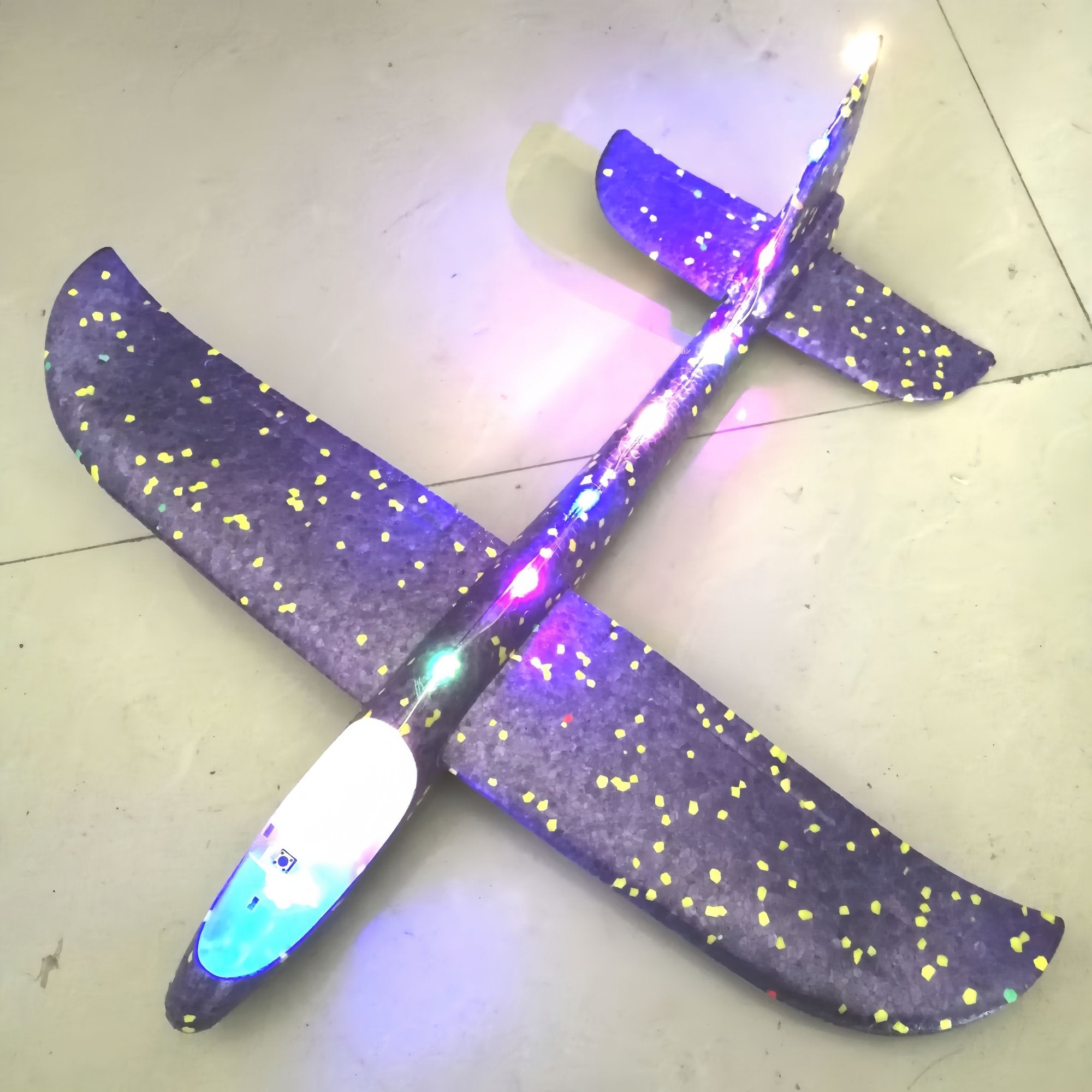 Kids Foam Glider Plane 47cm | LED Light Options