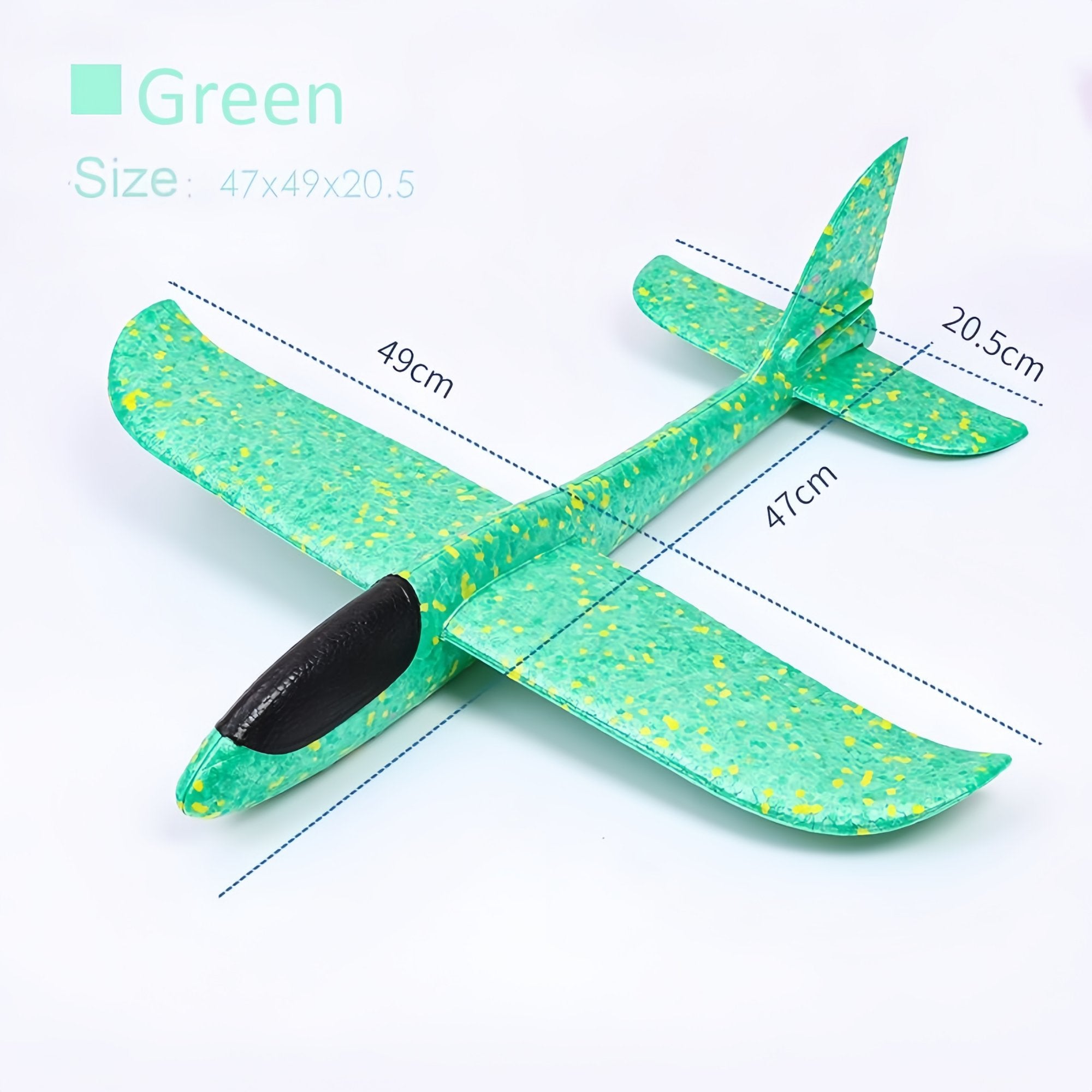 Kids Foam Glider Plane 47cm | LED Light Options