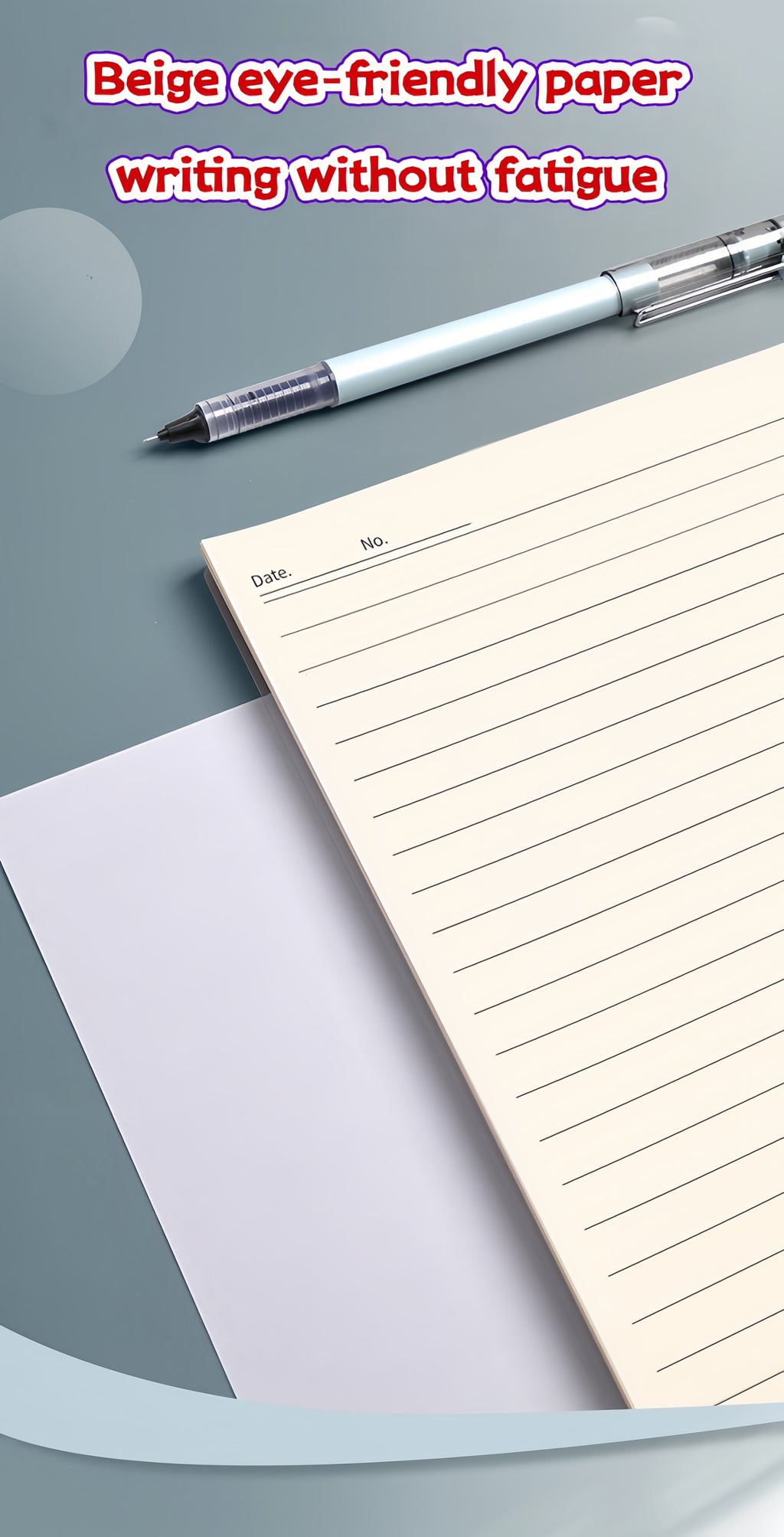 A6/A5 80-Sheet Notebook | Eye-Care Paper | Grid/Blank/Lined