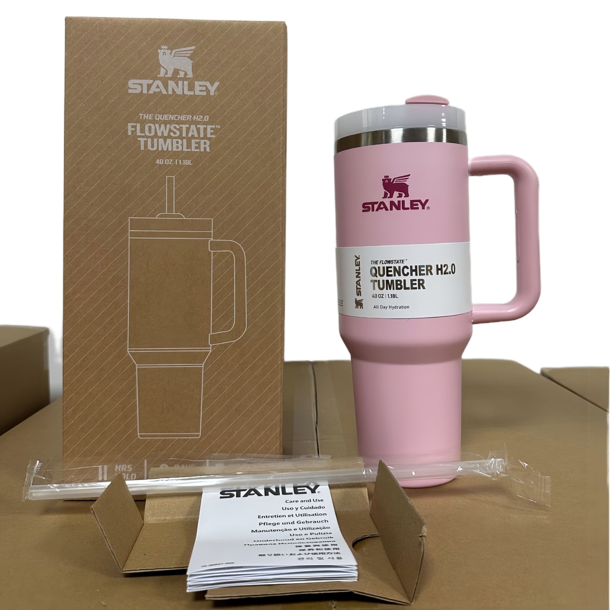 Stanley The Quencher H2.0 FlowState™ Tumbler 40 oz | All-Day Hot & Cold Temp Control, Leak-Proof | Iconic Huge Capacity