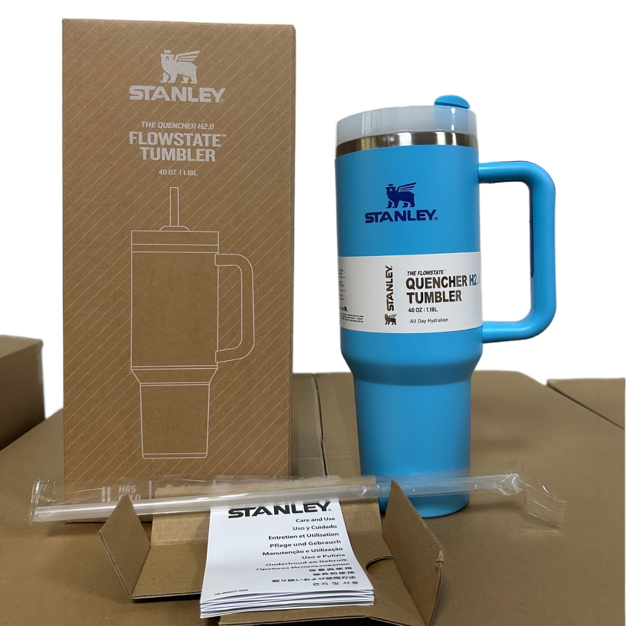 Stanley The Quencher H2.0 FlowState™ Tumbler 40 oz | All-Day Hot & Cold Temp Control, Leak-Proof | Iconic Huge Capacity