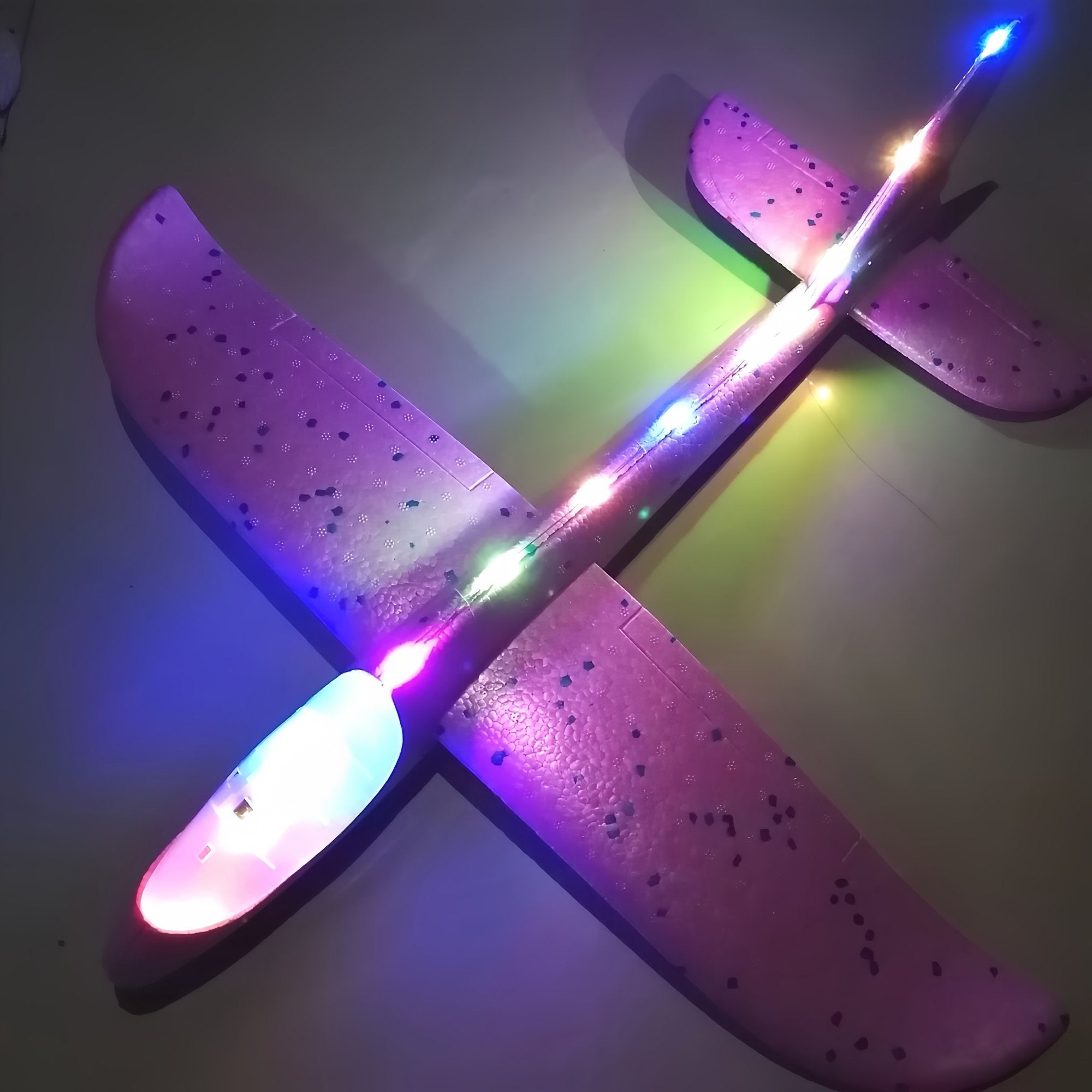 Kids Foam Glider Plane 47cm | LED Light Options