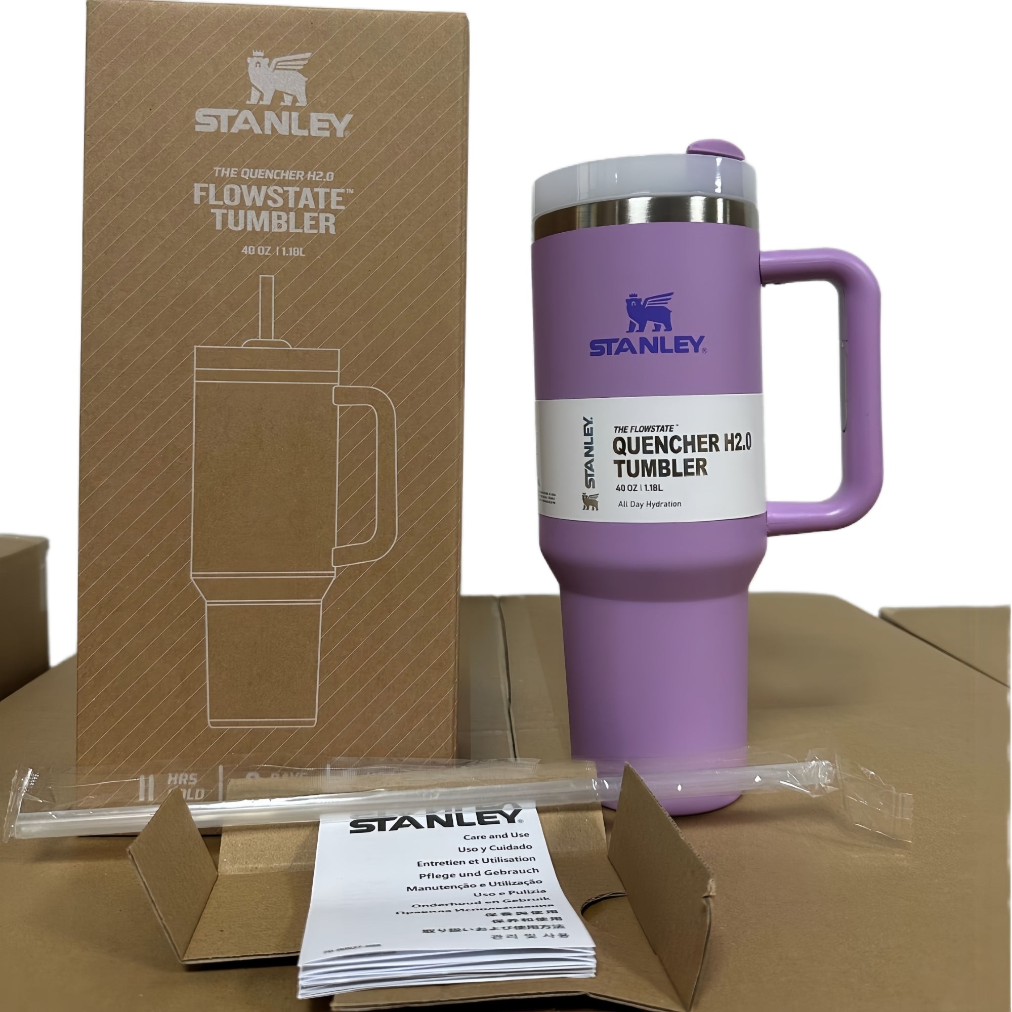 Stanley The Quencher H2.0 FlowState™ Tumbler 40 oz | All-Day Hot & Cold Temp Control, Leak-Proof | Iconic Huge Capacity