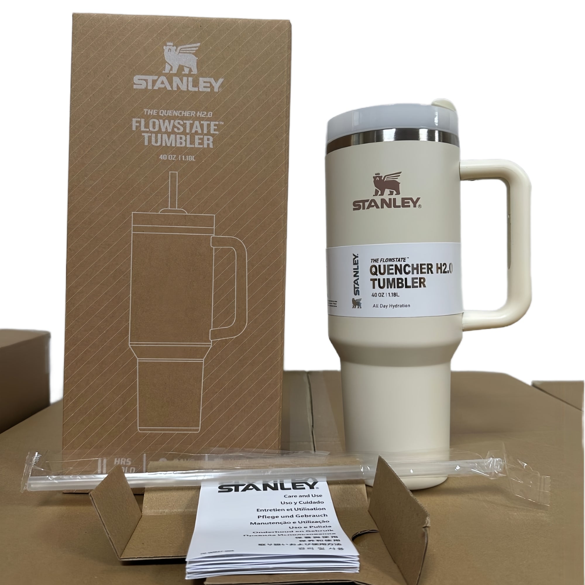 Stanley The Quencher H2.0 FlowState™ Tumbler 40 oz | All-Day Hot & Cold Temp Control, Leak-Proof | Iconic Huge Capacity