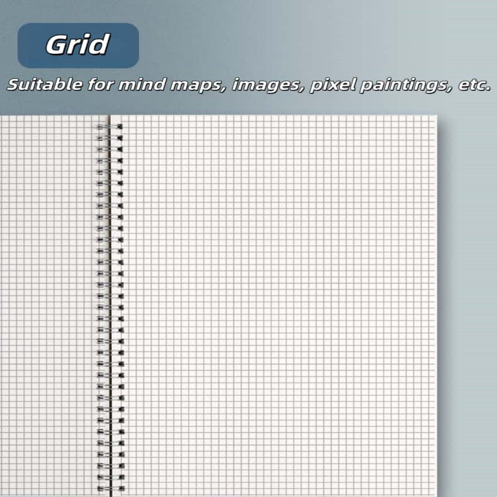 A6/A5 80-Sheet Notebook | Eye-Care Paper | Grid/Blank/Lined