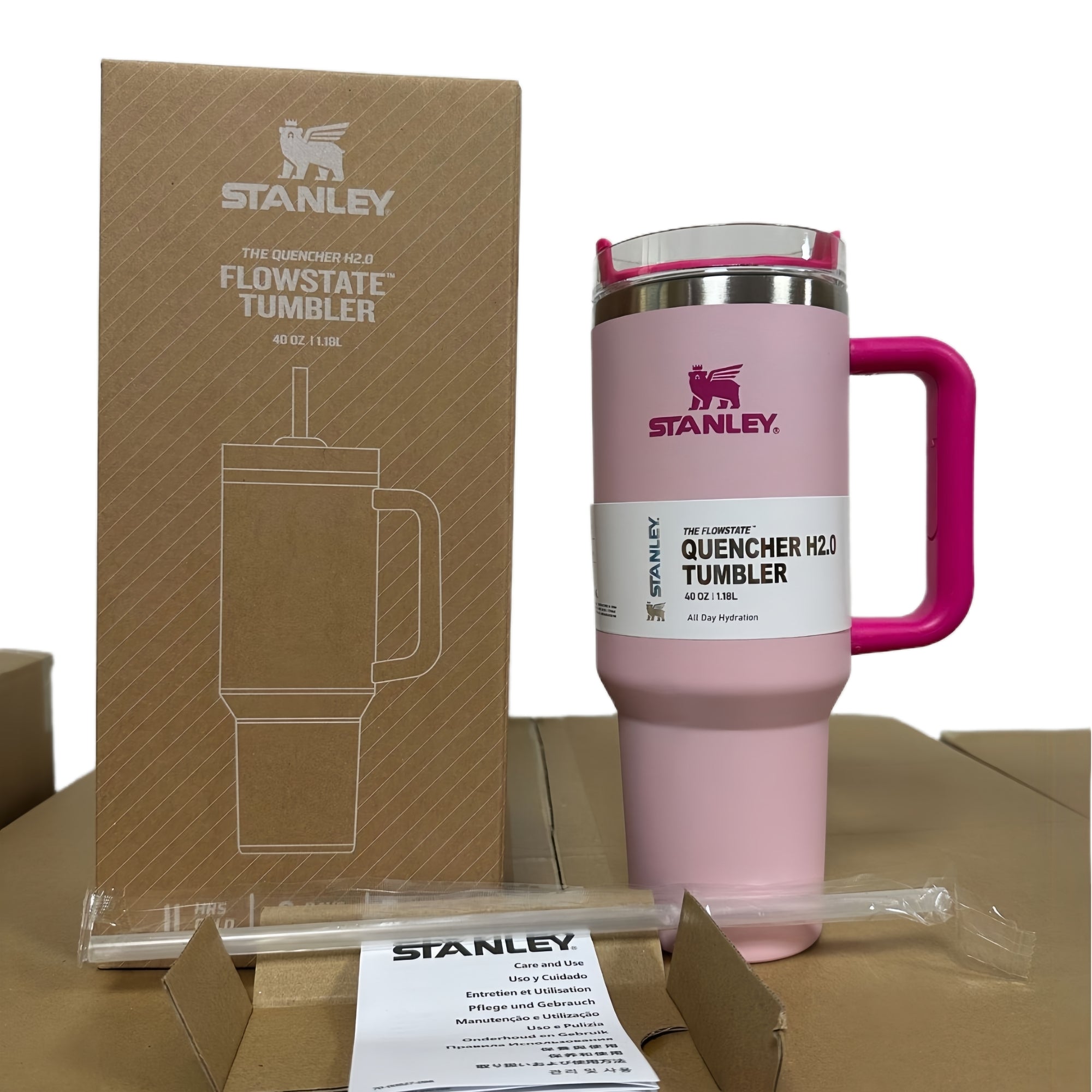 Stanley The Quencher H2.0 FlowState™ Tumbler 40 oz | All-Day Hot & Cold Temp Control, Leak-Proof | Iconic Huge Capacity