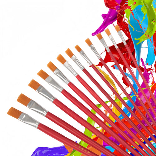 BEST PEN® Professional Art Paint Brushes Set – 12-Pack All-Purpose Nylon Brushes for Acrylic, Oil, Watercolor & Craft