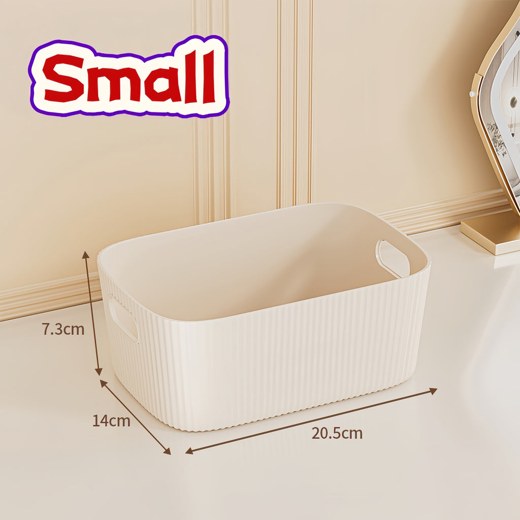 Creamy White Storage Bins | 3 Sizes for Home