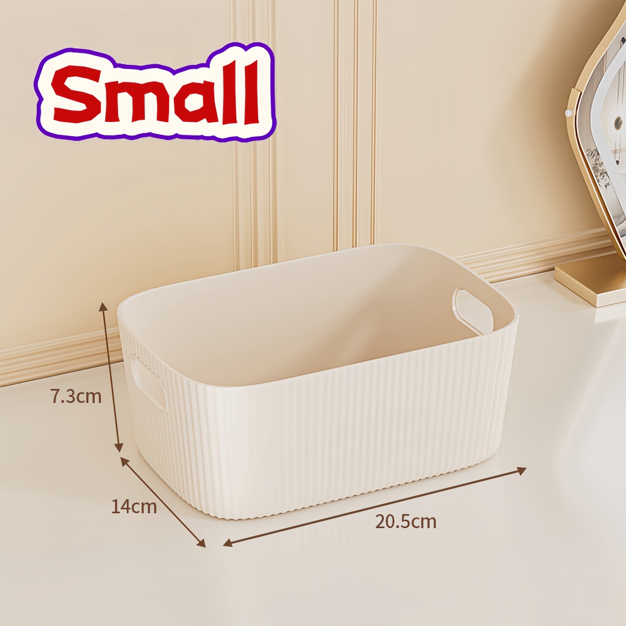 Creamy White Storage Bins | 3 Sizes for Home