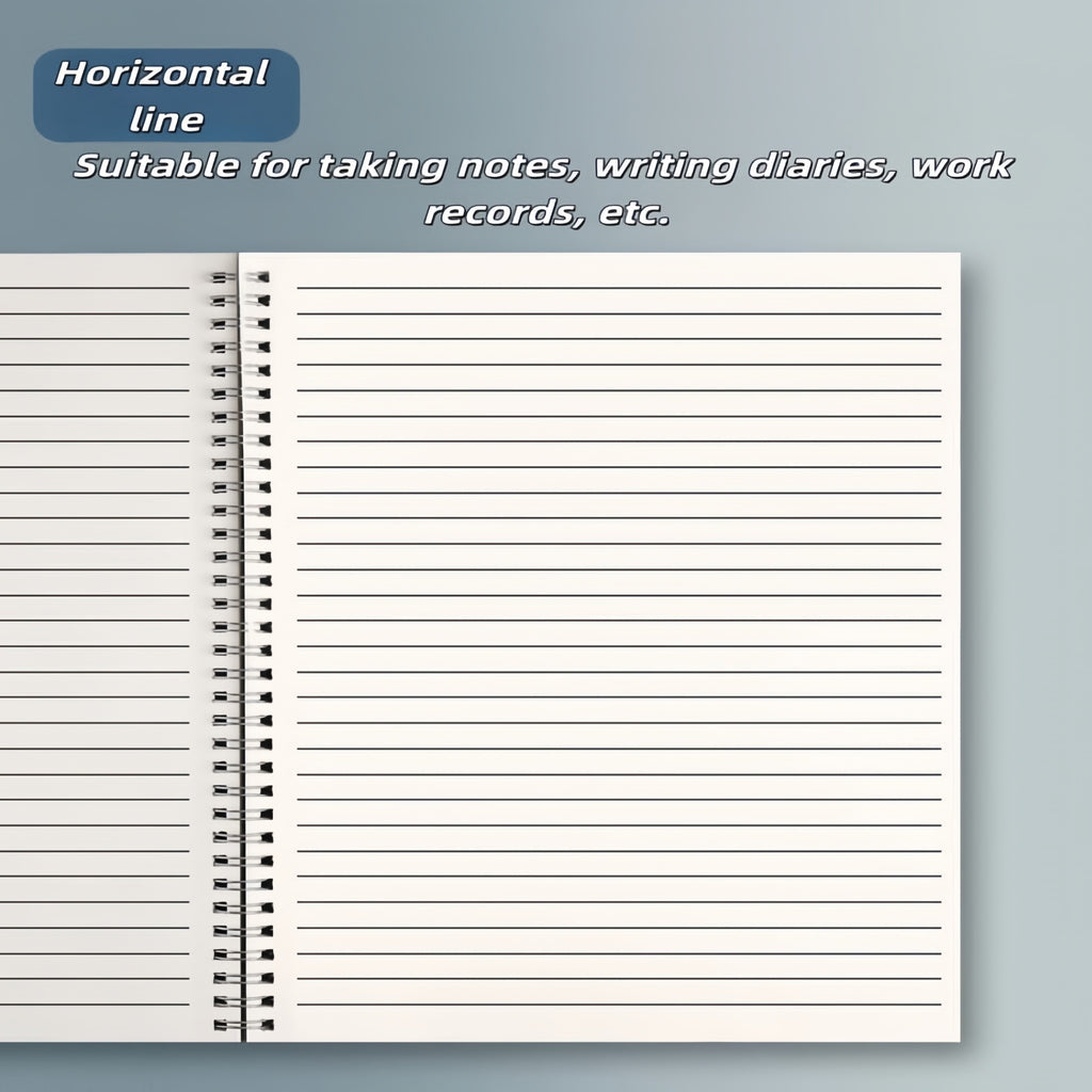 A6/A5 80-Sheet Notebook | Eye-Care Paper | Grid/Blank/Lined