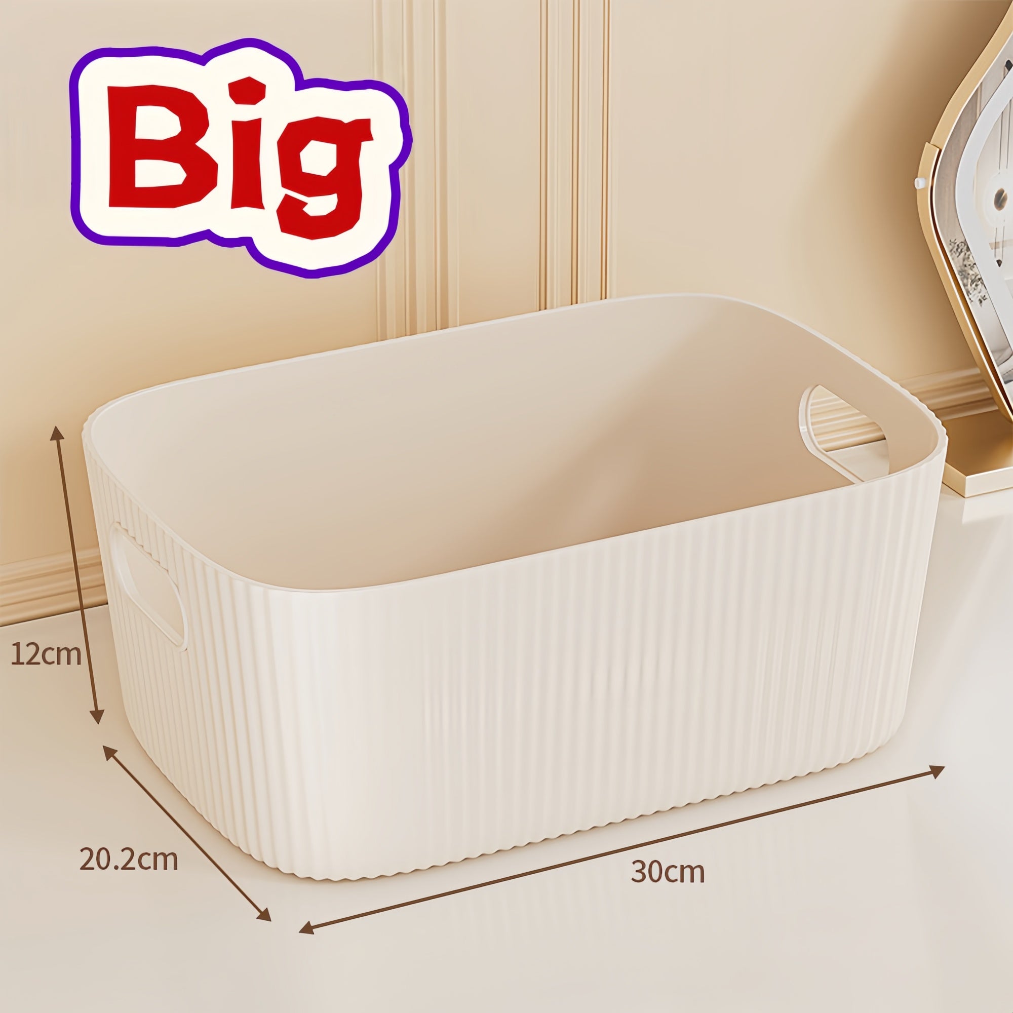 Creamy White Storage Bins | 3 Sizes for Home