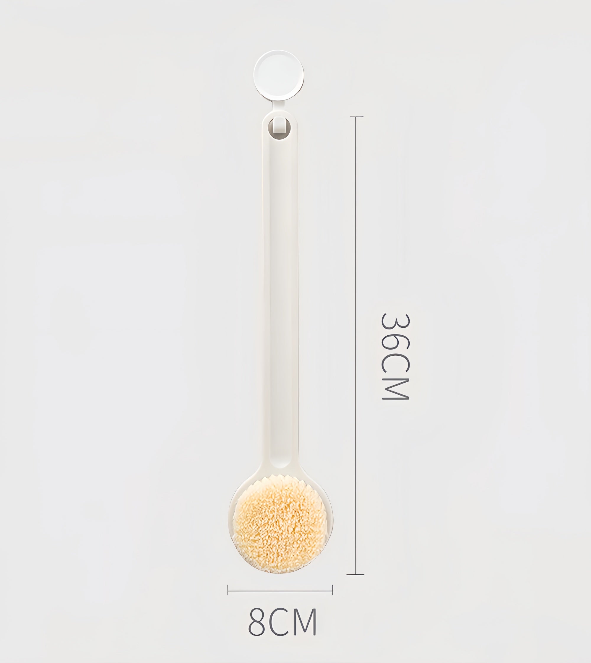 Long Handle Back Scrubber Bath Brush – Soft Bristles, Deep Cleansing, Rich Lather (149 Bristles, 36cm)