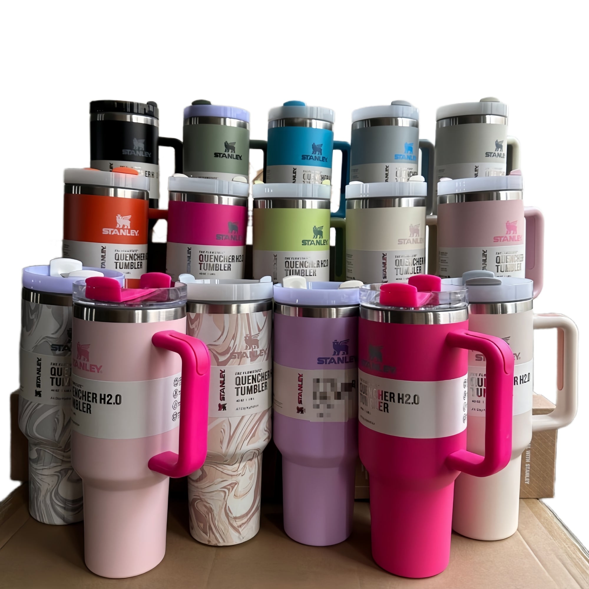 Stanley The Quencher H2.0 FlowState™ Tumbler 40 oz | All-Day Hot & Cold Temp Control, Leak-Proof | Iconic Huge Capacity