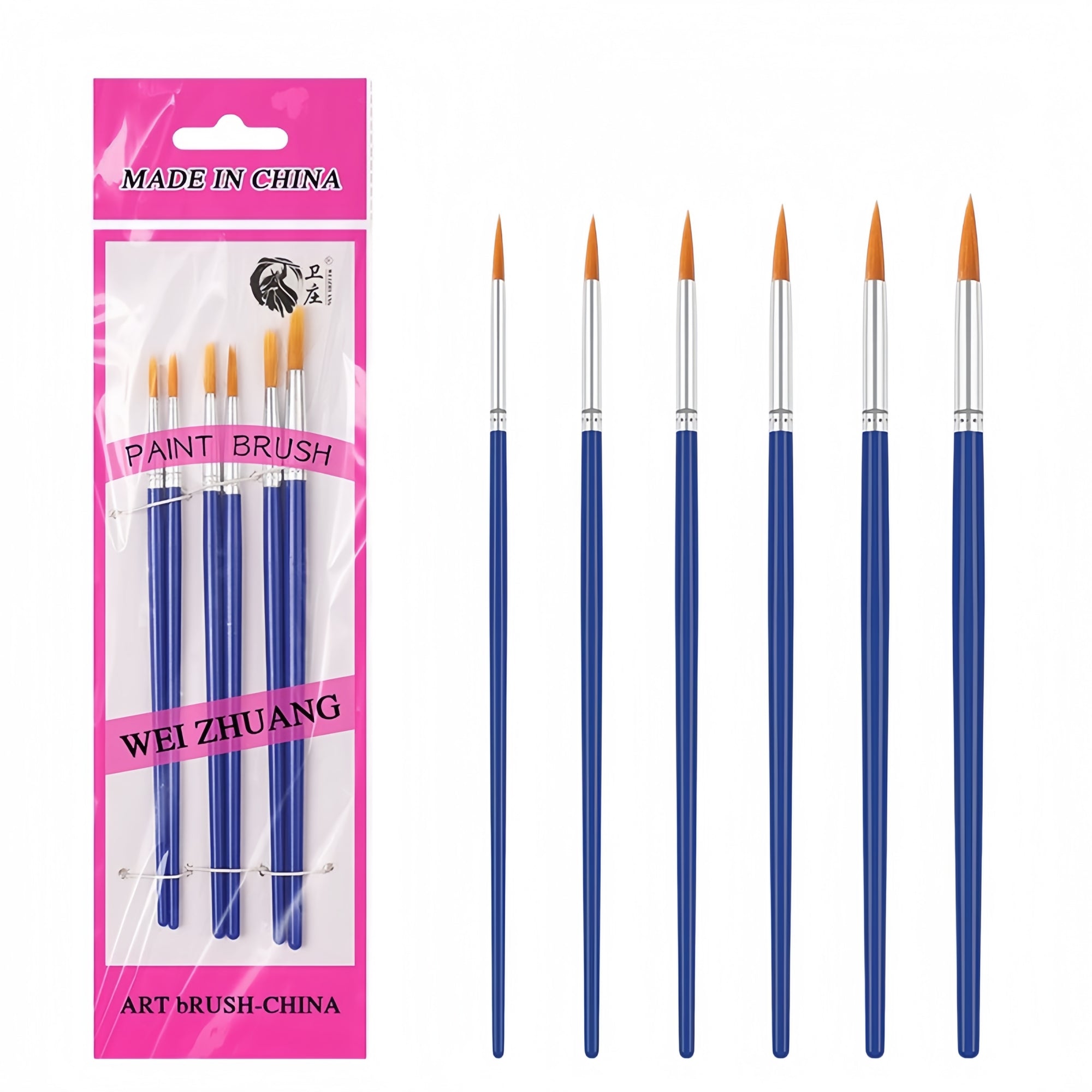 BEST PEN® Professional Art Paint Brushes Set – 12-Pack All-Purpose Nylon Brushes for Acrylic, Oil, Watercolor & Craft