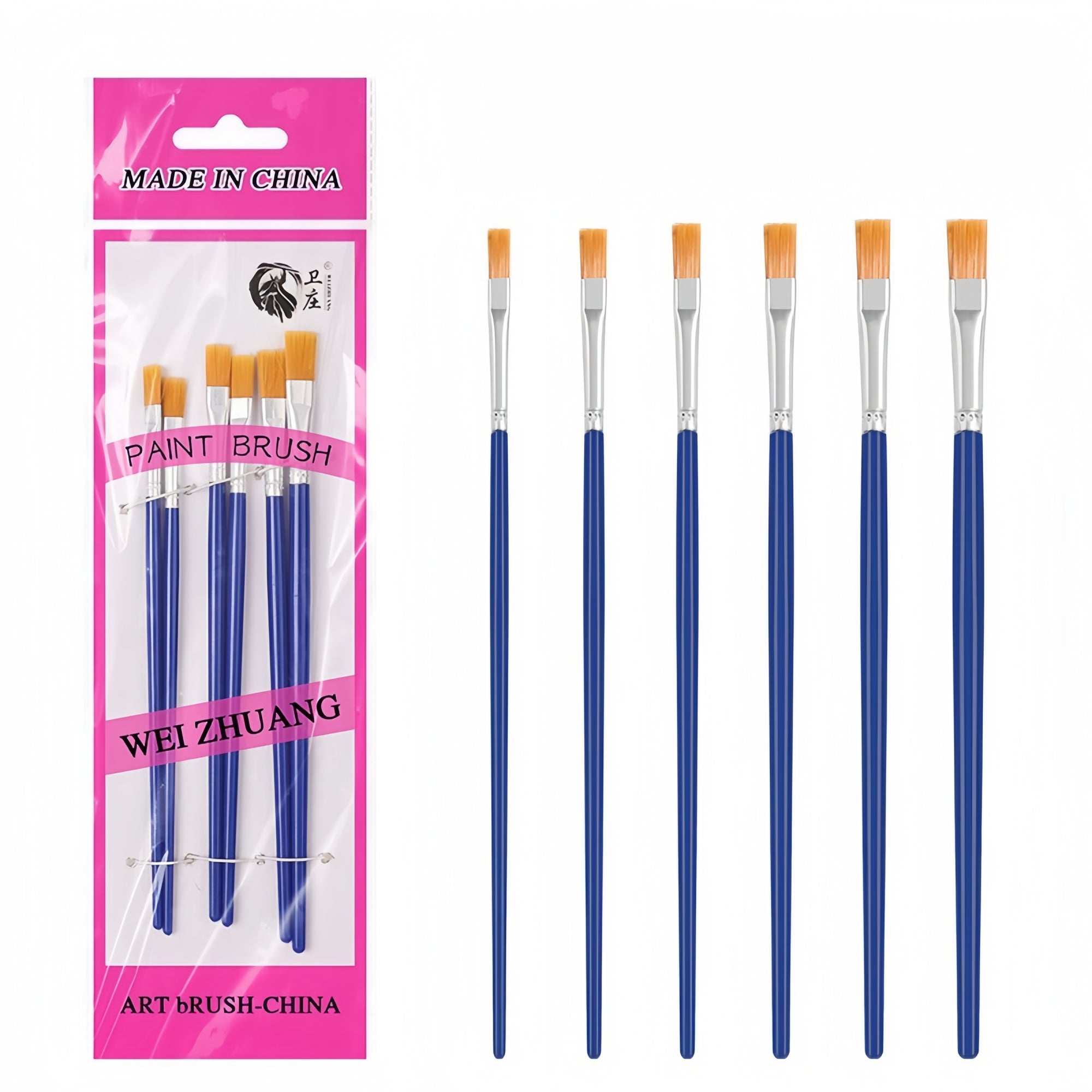 BEST PEN® Professional Art Paint Brushes Set – 12-Pack All-Purpose Nylon Brushes for Acrylic, Oil, Watercolor & Craft