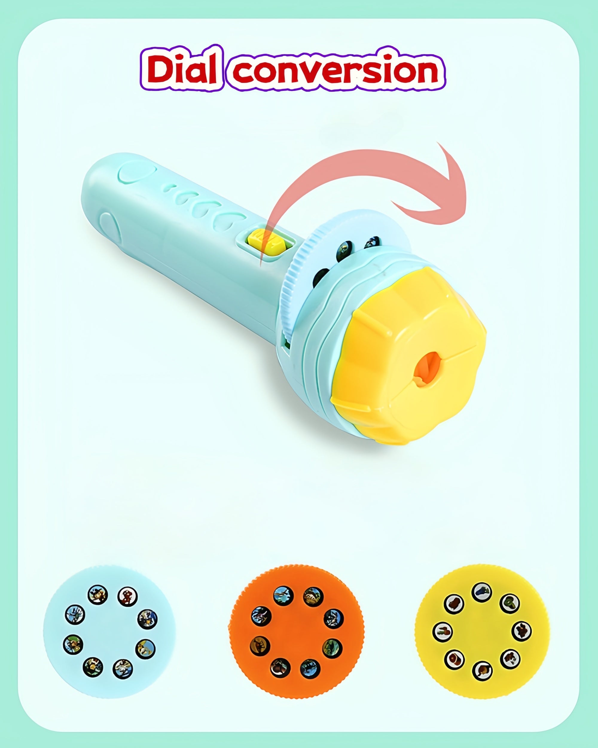 Kids Projection Flashlight Toy | 2-in-1 Learning Light