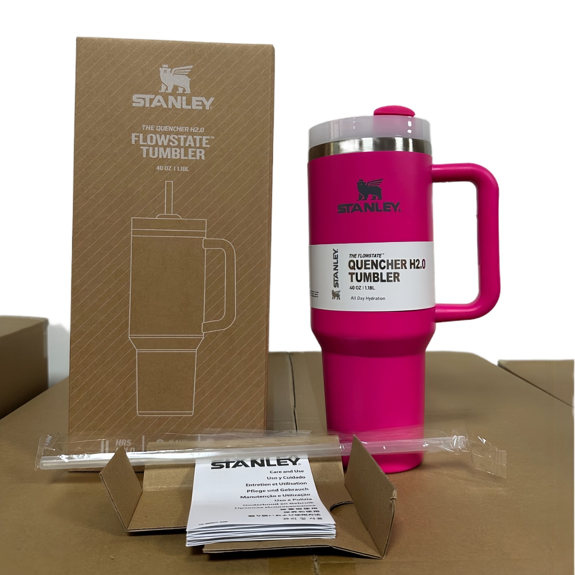 Stanley The Quencher H2.0 FlowState™ Tumbler 40 oz | All-Day Hot & Cold Temp Control, Leak-Proof | Iconic Huge Capacity