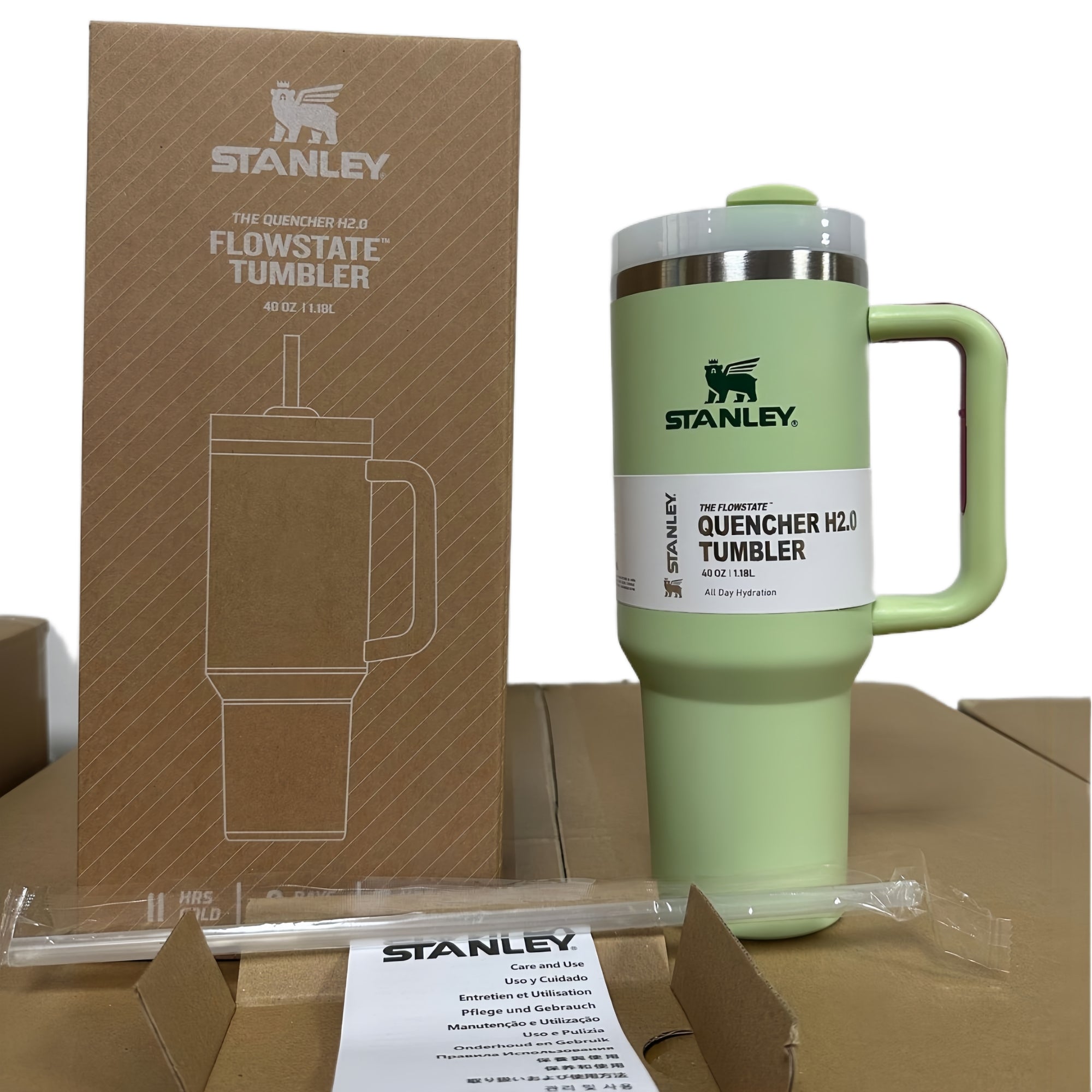 Stanley The Quencher H2.0 FlowState™ Tumbler 40 oz | All-Day Hot & Cold Temp Control, Leak-Proof | Iconic Huge Capacity