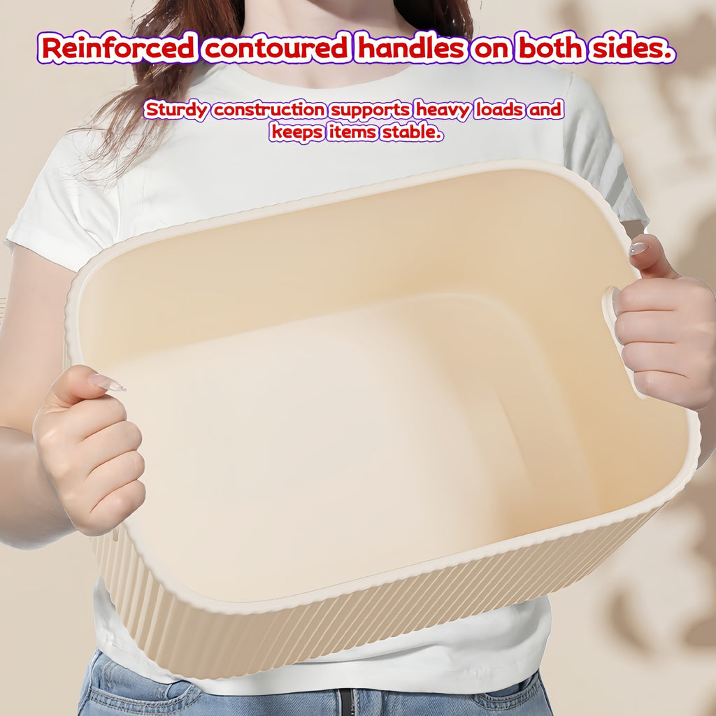 Creamy White Storage Bins | 3 Sizes for Home
