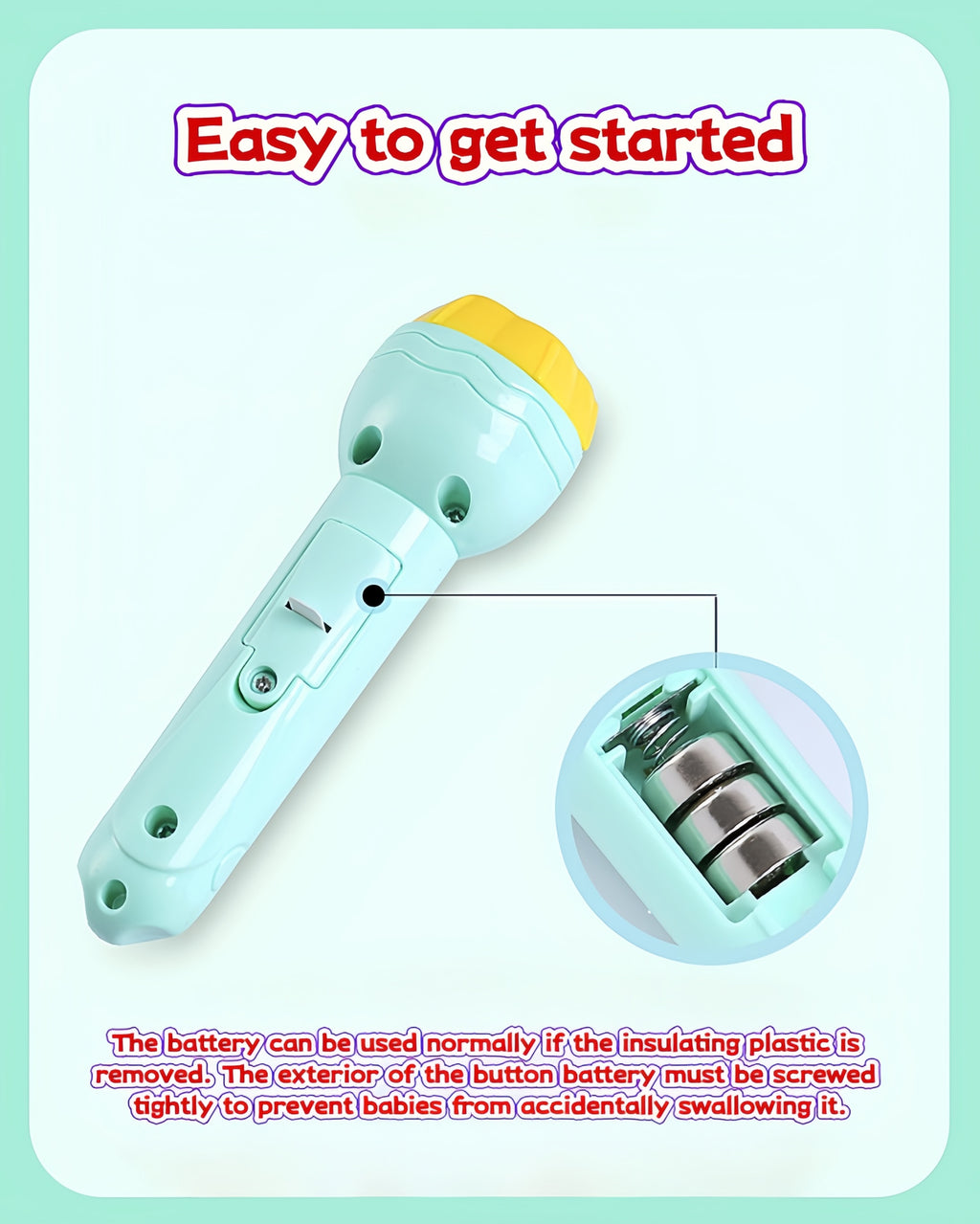 Kids Projection Flashlight Toy | 2-in-1 Learning Light