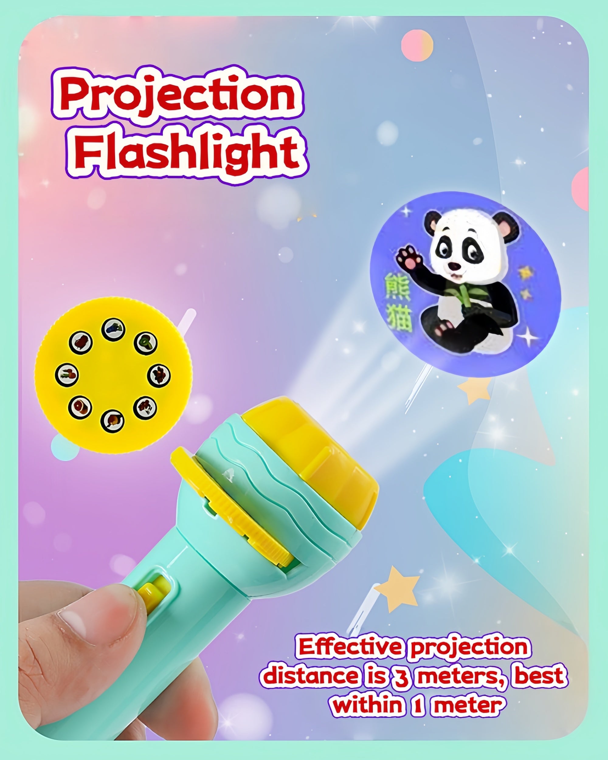 Kids Projection Flashlight Toy | 2-in-1 Learning Light